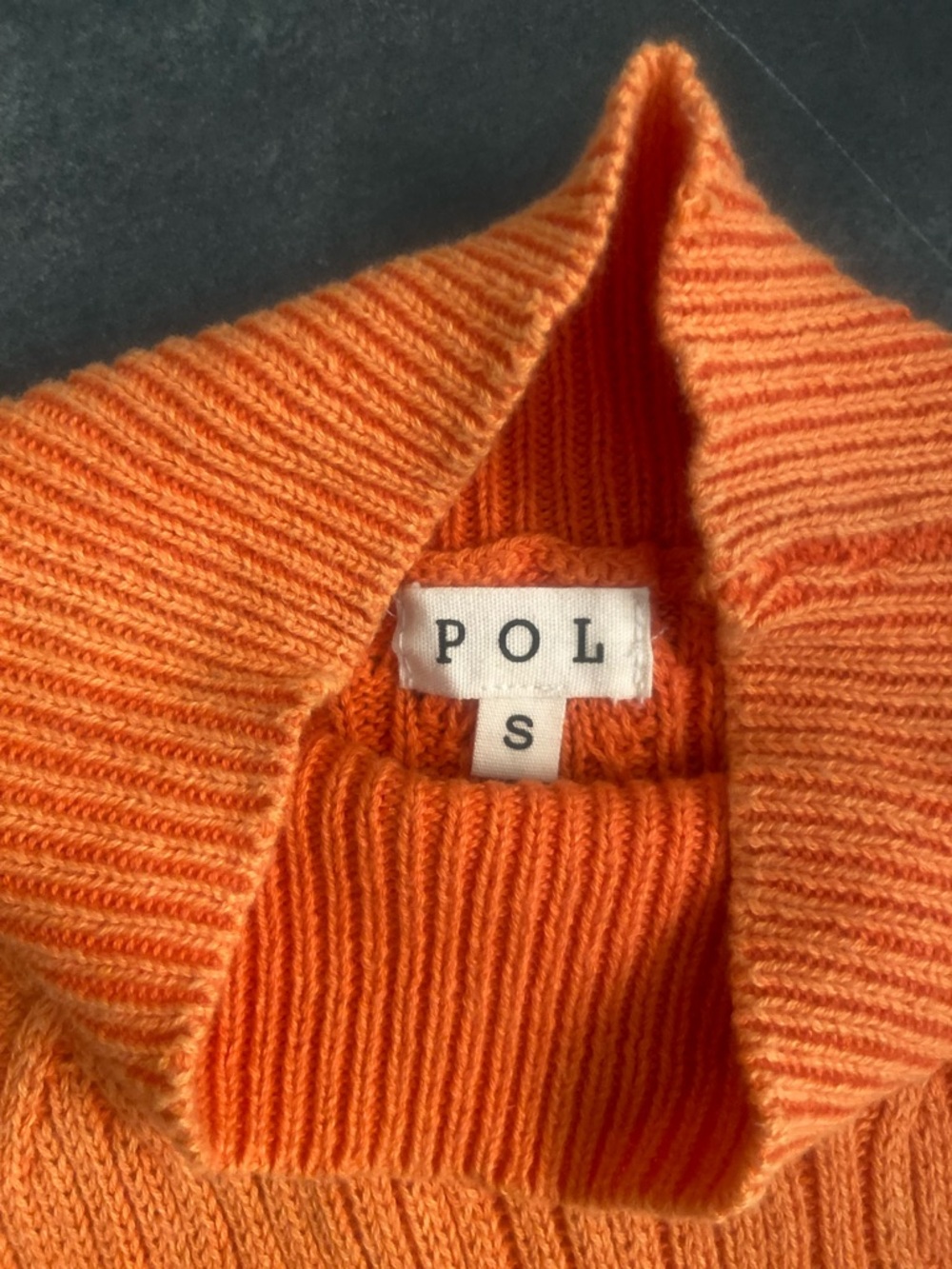 POL Orange Cable Knit Turtleneck Vest - Picture 3 of 3